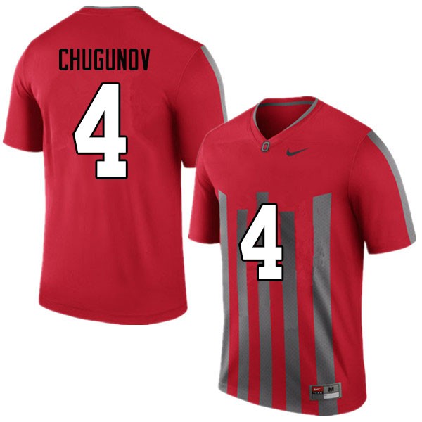 Ohio State Buckeyes #4 Chris Chugunov Men Stitched Jersey Throwback OSU92373